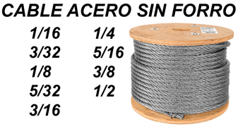 CABLE ACERO SIN FORRO